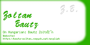 zoltan bautz business card